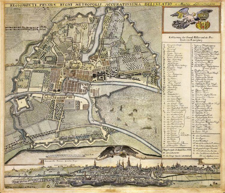 Магнит «Карта Кенигсберга 1764 года»